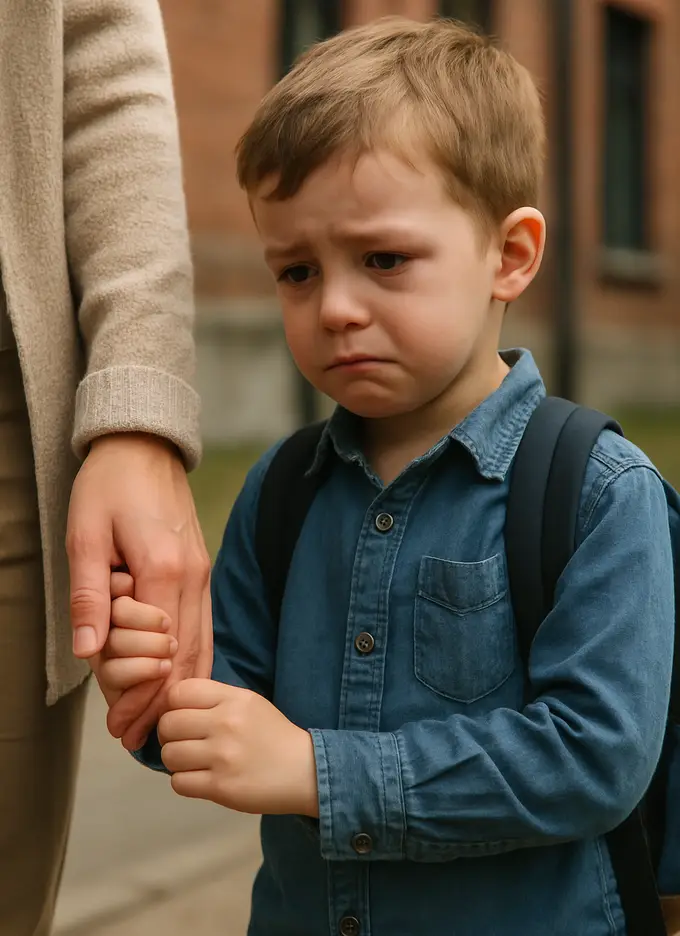 Niño con ansiedad por separación